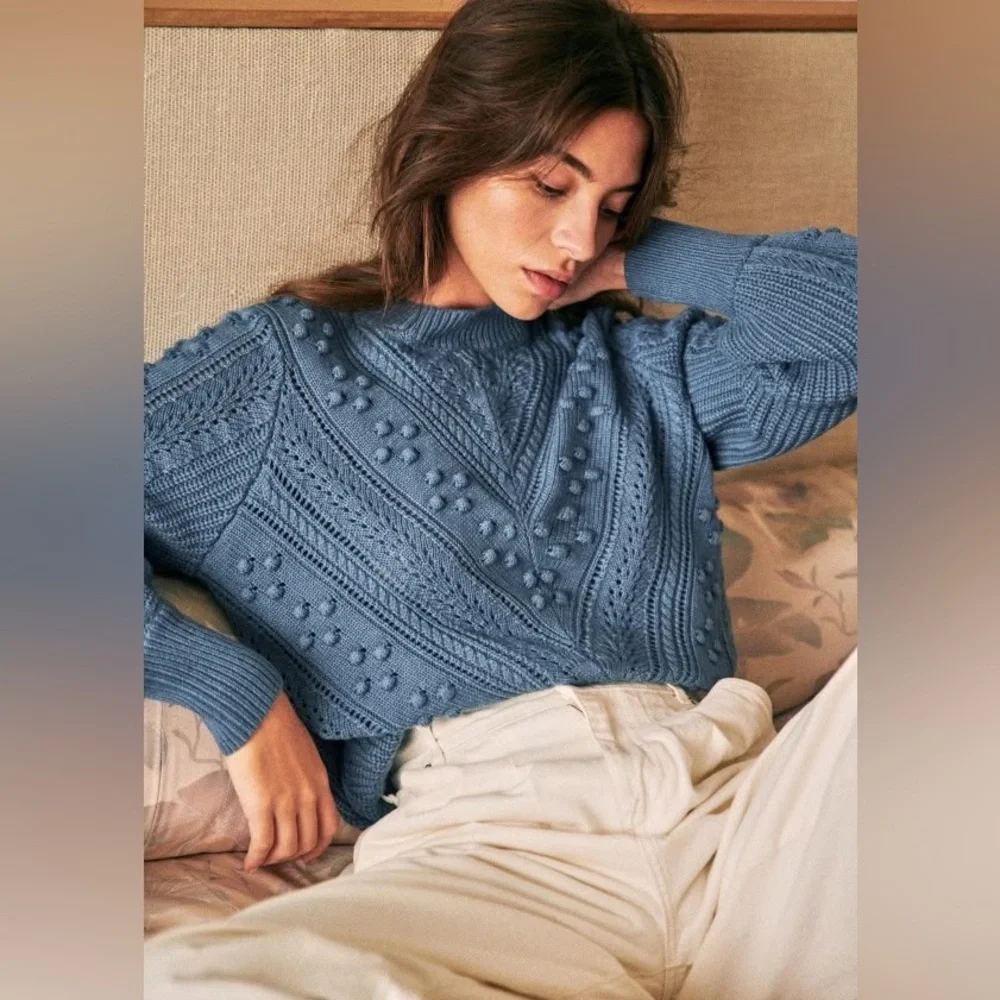 Sézane Solal Jumper in Vintage Blue | Size S - Picture 3 of 16